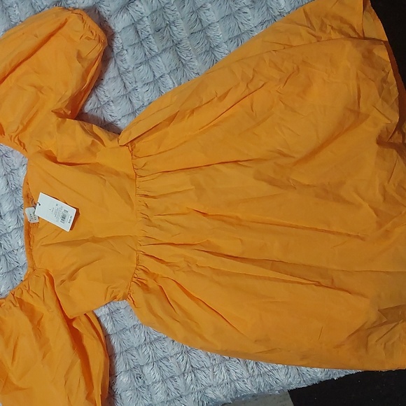 NWT a new day orange dress size large with smocked and cut out back - Picture 10 of 11